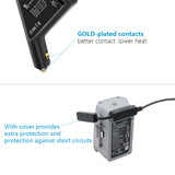 Air 2S Car Charger 3-in-1 Dual Battery Remote Charger with USB Port for DJI Air 2S Drone Accessories
