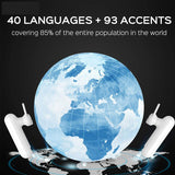 WT2 Simultaneous Translator Headset Business Interpretation Overseas Travel Support 40 Language Translation Translation Earplugs