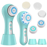 Mini Electric Face Massager Cleaner Brush Ultrasonic Skin Care Scrubber Deep Exfoliating Facial Cleansing Brush Waterproof Brush