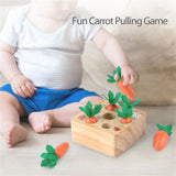 Montessori Pulling Carrot Wooden Toys Baby Toys Color Shape Matching Size Cognition Toys Kids Educational Toy Set Child Gifts