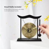 Mini Desktop Gong Table Wind Chime Percussion Instrument Cymbals Gongs with Mallet for Home Decor Housewarm Gift carillon à vent