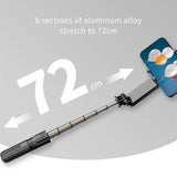 Wireless Bluetooth Selfie Stick MINI Handheld Stabilizer Extendable Tripod With Fill Light For IOS Android
