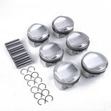 06E 107 065 DM 84.51mm 6 Cylinder Engine Piston &amp; Ring Kit For A-udi A4 S4 A5 A6 A7 A8 Q5 Q7 T-ouareg 3.0T Pin 22mm 06E198151Q
