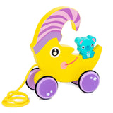 Baby Walker Toy Wooden Dragging Animal Cartoon Hand Pull Rope Car Learn To Walk Toddler Early Teaching Toy Child Gift Kid Toy