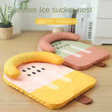 Pet  Mat Dog Cooling Mat Summer Dog Bed Pad  Blanket Breathable Ice Pad Sofa For Small Medium Dogs Pet Cooling Mats With Pillow