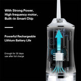 Oral Irrigator 3 Modes USB Rechargeable Water Flosser Portable Dental Water Jet 220ML Water Tank Waterproof Teeth Cleaner