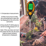 Soil PH Tester 4in1 Digital Soil Analyzer Multifunctional Soil Tester Sunlight Intensity PH Value Moistures Temperature Meter