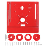 Router Table Insert Plate Electric Trimming Machine Jig Saw Flip Board with 4 Rings Screws Engraving Auxiliary Woodworking Tool