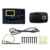 4-Band EQ Equalizer System Acoustic Guitar Preamp Piezo Pickup LCD Screen Tuner