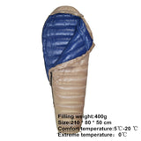 Warm Winter Mummy Down Sleeping Bag Ultra Light Outdoor Camping Travel Climbing Equipment Natural Hiking Cross Country Accessory