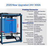 Newest 24V Version Tronxy X5SA-400/X5SA 3D printer DIY Kit Auto Leveling Filament Sensor Resume Print Cube Full Metal Square