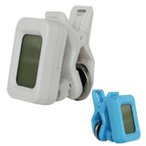 1pc 440Hz Electric Tuner Clip-on LCD Screen For Chromatic Tuner 180 Degrees Rotatable For Ukulele Bass Violin Tuner Blue/White