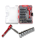 Ratchet Screwdriver Kit Hand Tool Sets Car Repair Tool Kit Set Mechanical Tools Box for Home Workshop Socket Wrench Set Builders