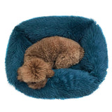 Pet Beds Long Plush Dog Bed Square Solid Color Puppy Beds Mat for Little Medium Large Pets Supplies Winter Warm Bed Cat Cushions