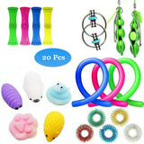 Fidget Sensory Toy Stress Anxiety Relief Autism Toys Set Push Kit Bubble Fidget Sensory Toys for Kids Adults Decompression Gift