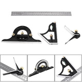 1pcs 300mm High Precision Protractor Multi-Function Professional Measuring Tools Combination Square Angle Ruler Carpenter