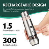1 Set Electric Salt And Pepper Grinder Rechargeable Grinder Sea Salt Mill Pepper Mill Grinder