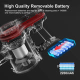 MOOSOO K17U Cordless Vacuum Cleaner 24KPa Powerful Suction 250W Brushless Motor 4in1 Stick Vacuum for Home Hard Floor Carpet Pet