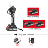 21V Brushless Cordless Electric Pruning Shears Rechargeable 2.0A Lithium Battery Powered Tree Branch Pruner Garden Clippers