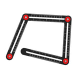 4/6 Fold Universal Angular Template Hole Locator Adjustable Tool Tiles Ceramic Fixed Angle Finder Measuring Ruler Guide Gauge