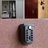 Key Box Safe 10 Digit Push-Button Combination Lock Wall Mounted Outdoor Key Storage Lock Electronic Safe Key Holder For Keys