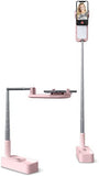 Extendable Selfie Stand 360° Rotation with Phone Holder, Rechargeable Wireless Foldable 7 Brightness LED Light iPhone Holder