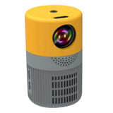 Top Deals YT400 LED Mobile Video Projector Home Theater Media Player Kids Gift Home Mini Projector Portable(Yellow-Gray)