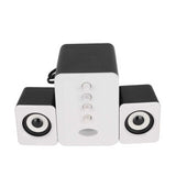 USB Desktop Computer Speaker Dynamic RGB Backlight Laptop Speaker with Subwoofer USB DC 5V for Music Movies Gaming