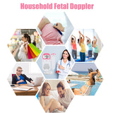 Portable LCD Fetal Doppler Ultrasonic Baby Monitor Home Pregnancy Baby Heartbeat Detector Digital Portable Radiation Free