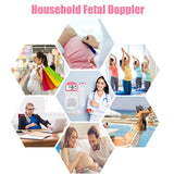 Digital Portable Baby Fetal Doppler Ultrasound Heart Rate Monitor Detector Pocket Pregnant Doppler LCD Display Nonradiative