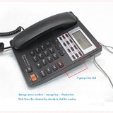 Corded Landline Telephone with FSK / DTMF Caller ID, 9 Fast Dial, Volume Adjustment, Wall Mountable Phone for Home Office