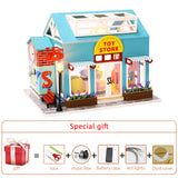 New Diy Dollhouse Kit Wood Little House Miniature Building For Adult Baking Cake Room Kids Toys Doll House Furniture Accessories