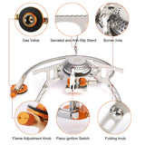 Outdoor Widesea Gas Stove Camping Gas burner Folding Electronic Stove hiking Portable Foldable Split Stoves 3000W