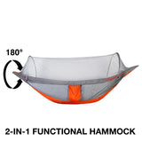 1-2 Portable Person Camping Outdoor Hammock with Mosquito Net Swing Sleeping Lightweight Travel Bed for Hiking