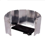 8/9/10 Plates Foldable Windshield Outdoor Camping Cooker BBQ Gas Stove Wind Shield Screen Picnic Wind Screen Hot Sale