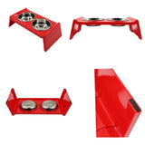 Non-Slip Double Cat Bowl Dog  Food Bowl With Stand Pet Feeding Water Bowls For Dogs Feeder Product Supplies No-Spill &amp; Non-Skid