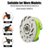 10 Pack Trimmer Line Replacement Spools For Worx WA0014 WG168 WG184 WG190 WG191 Weed Eater Auto-Feed 20Ft 0.080Inch