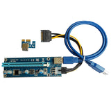 VER006C PCI-E Riser Card 006C PCI Express X1 to X16 Adapter 0.6M USB 3.0 Cable SATA 6Pin Power for Mining Bitcoin Miner