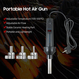 Heat Gun 420W Hot Air Gun Adjustable Temperature &amp;amp; Air Flow Industrial Heat Gun for DIY Craft Heat Shrinkage Drying Paint