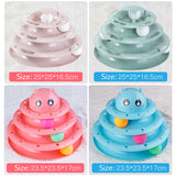 Pet Cat Toy Interactive Turntable Kitten Exercise Puzzle Toys 3/4 Levels Tower Roller Pets Training Intelligence Amusement Plate