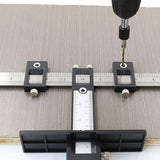 Furniture Carpentry Punch Locator Drill Guide Ruler Multifunctional Woodworking Hole Locator Cabinet Hardware Jig Positioner