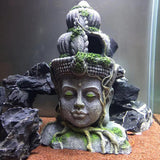1pc Delicate Buddha Statue Portable Aquarium Hideout Fish Tank Decoration Landscaping Shelter Hiding Cave for Aquarium Fish Tank