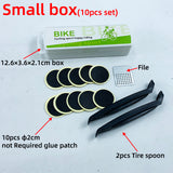 Bike Bicycle Cycling Tire Repair Kit Tool Set Inner Tube Patching Tyre Filler Glue Free Cold Patch Sealant Fix Portable Tirefit