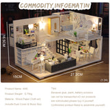 CUTEBEE DIY Dollhouse kit Wooden Doll House Miniature House Furniture Kit Toys for children Christmas Gift TD32