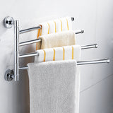 Bathroom Towel Rack Stainless Steel 4-Arm Swing Hanger Towel Rack Wall Mounted Revolving Towel Holder Bathroom Accessories