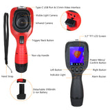 IR Thermal Imager Infrared Thermal Imaging Camera 3.2-inch LCD Rechargeable Temperature Auto Tracking Free Focus Thermal Imager