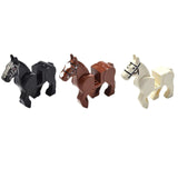 Children's Weapon Building Blocks Black War Horse Bricks Middle Age Action Figures Land Force Blocks Knight Armor Toys Gifts