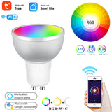Tuya Gu10 Smart LED Light Bulb 5W RGBCW Voice Control Work With Alexa Google Home Smart Home Automation Light
