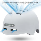 Cycling Helmet Breathable &amp; Comfortable Safety Helmet with Front &amp; Rear Light 4 Light Modes for Men Bike E-Bike Electric Scooter