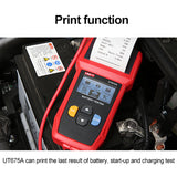 UNI-T Car Battery Tester UT673A UT675A 12V 24V DC Load Tester Capacity Meter Battery Checker Charging Circuit Cranking Test